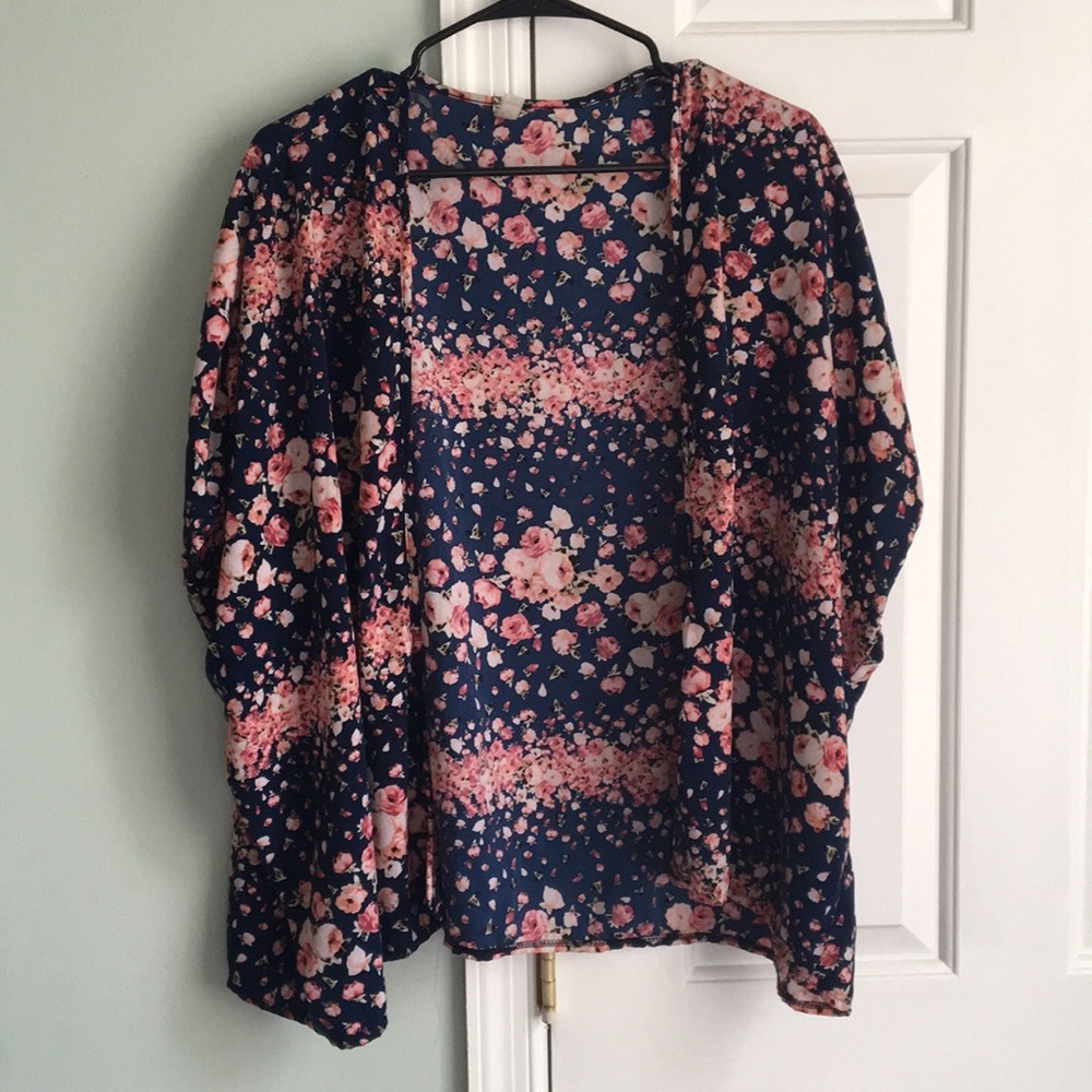 Blue Floral Kimono